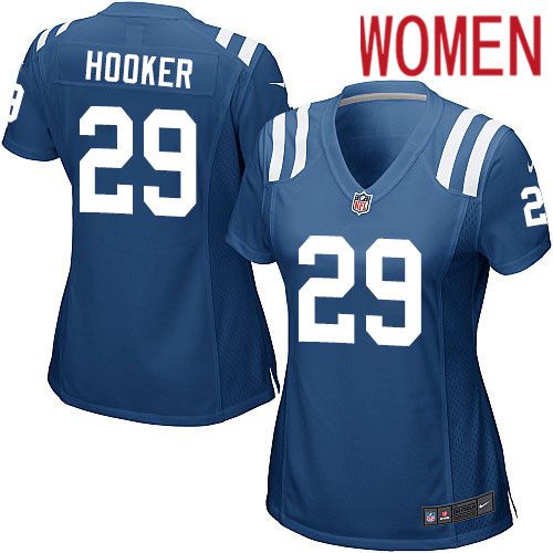 Women Indianapolis Colts 29 Malik Hooker Nike Royal Game Player NFL Jersey